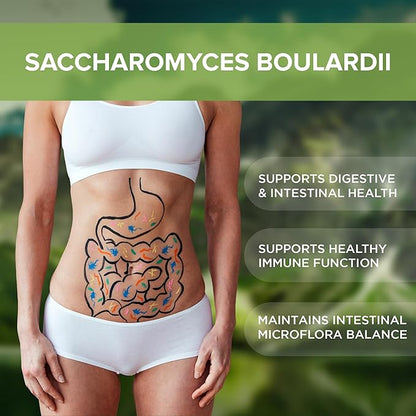 Saccharomyces Boulardii Probiotic Supplement 240 Tablets 3 Billion (240, Saccharomyces