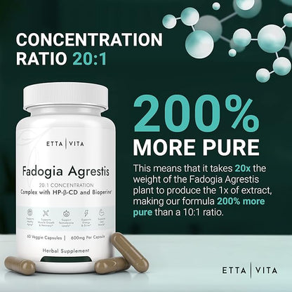 (2-Pack) Organic Fadogia Agrestis 600mg (2X More 3X More 120ct