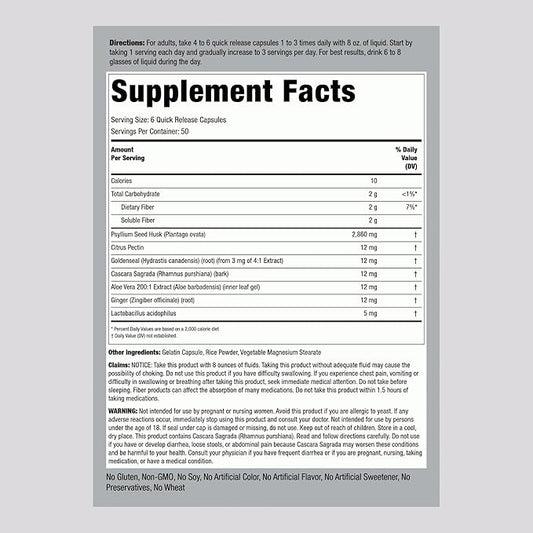 Piping Rock Colon Cleanse Pills 300 Capsules