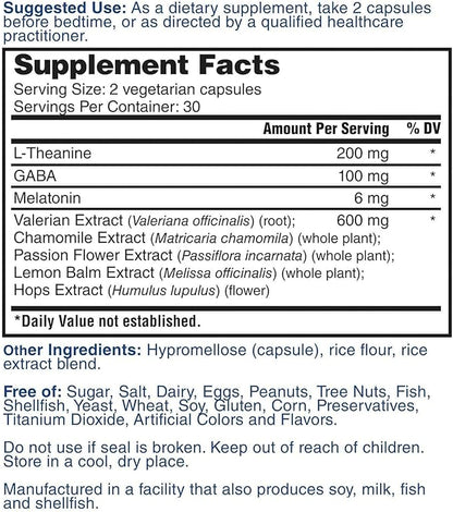 Nature's Lab Gentle Sleep Aid 60ct (30 Day