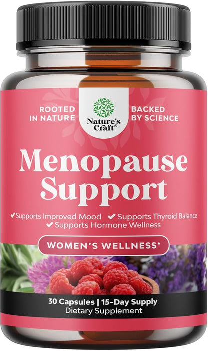 Complete Herbal Menopause Supplement for Women - Multibenefit Menopause Ease Hormone Balance for Women for Night Sweats Mood and More with Dong Quai Vitex Chaste Berry and Black Cohosh - Trial Pack