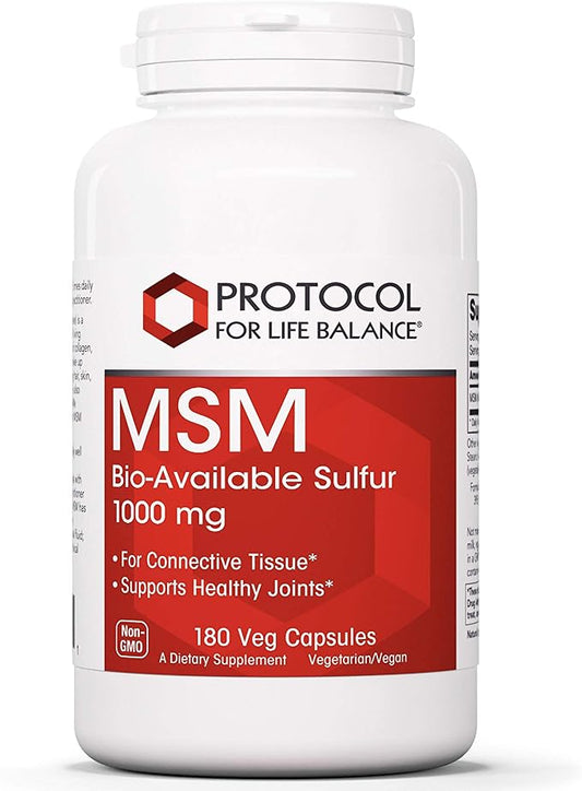 Protocol MSM Bioavailable Sulfur 1,000mg - 180 Veg