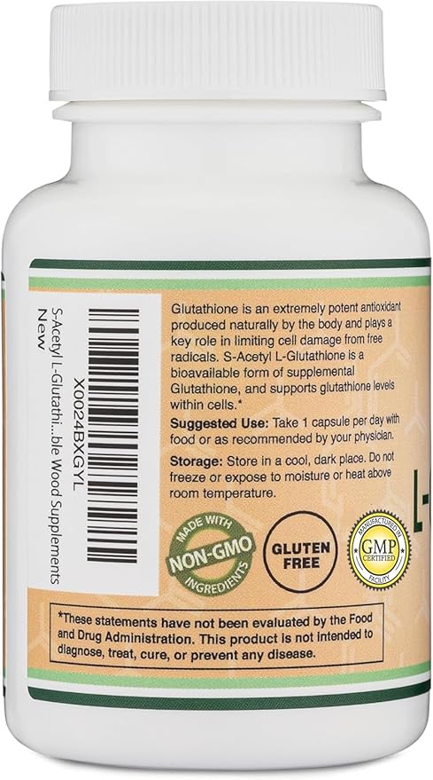 S-Acetyl L-Glutathione Capsules 100mg, 60 60 Count