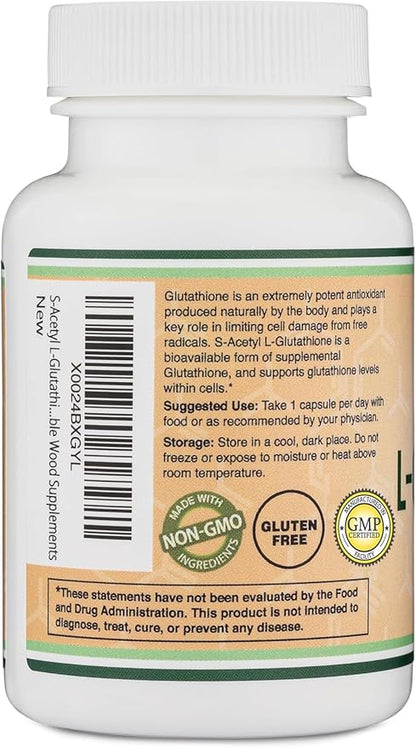 S-Acetyl L-Glutathione Capsules 100mg, 60 60 Count