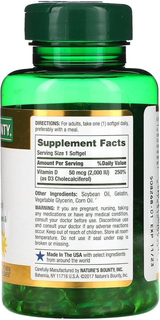 Nature's Bounty D3-2000 IU, 240 Softgels 2)