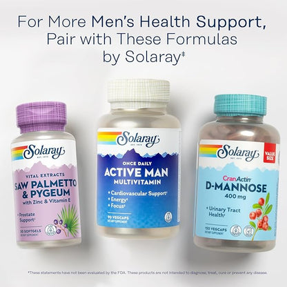 SOLARAY Saw Palmetto and Pygeum 60-Day Guarantee 30 Servings, 30 Softgels