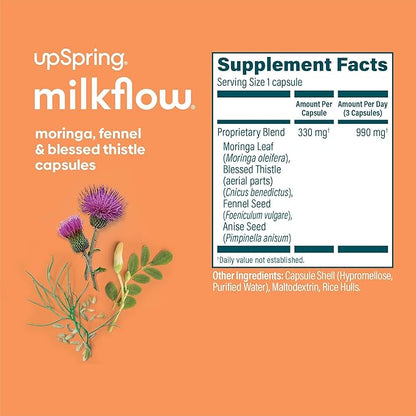 UpSpring Milkflow Breastfeeding Supplement Capsules 60 Capsules