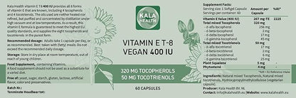 Kala Health Vitamin E 8 Tocopherols 400 IU