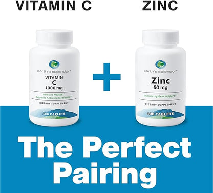 Earth's Splendor Vitamin C 1000 mg (100 Caplets, 3+ Month 2 Pack