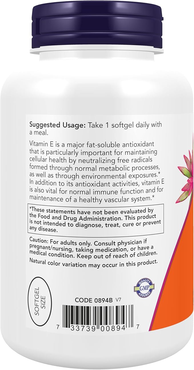 NOW Supplements, Vitamin E-400 IU Mixed 250 Softgels