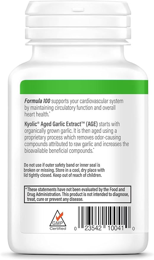 Kyolic Aged Garlic Extract Formula 100, 100 Capsules