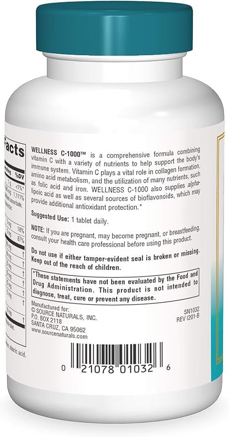 Source Naturals Wellness C-1000, 100 Tablets