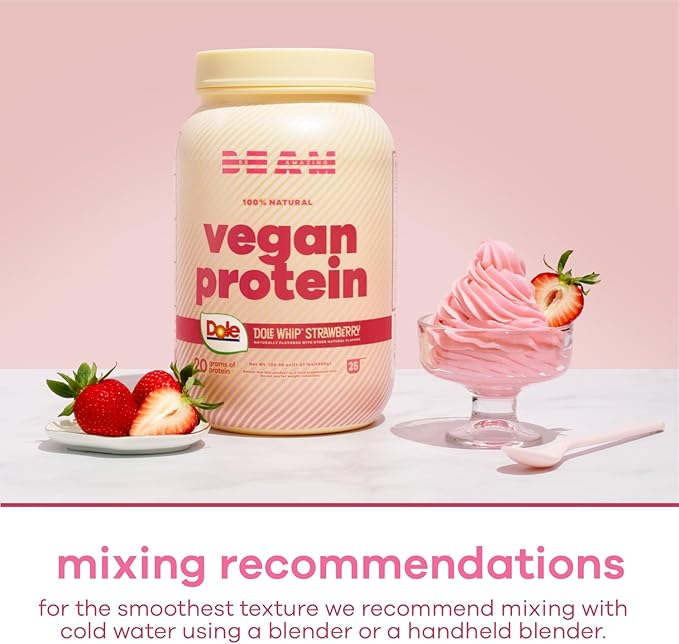BEAM Be Amazing Dole Vegan Protein Powder 20g Plant-Based 25 Servings
