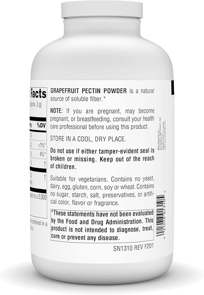 Source Naturals Grapefruit Pectin, Soluble Fiber 16 oz