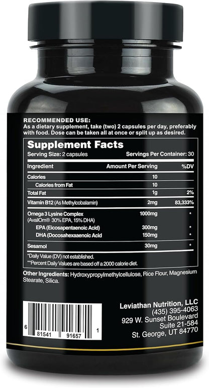 Leviathan Fish Oil Omega 3 Capsules 3 Fish