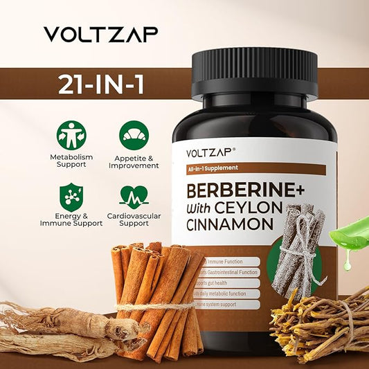 Berberine Supplement with Ceylon Cinnamon 1500mg: 5X with
