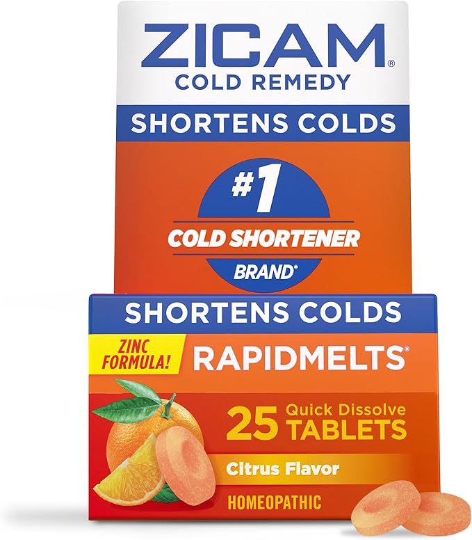 Zicam Cold Remedy Zinc Rapidmelts, Citrus 25 Count 1)