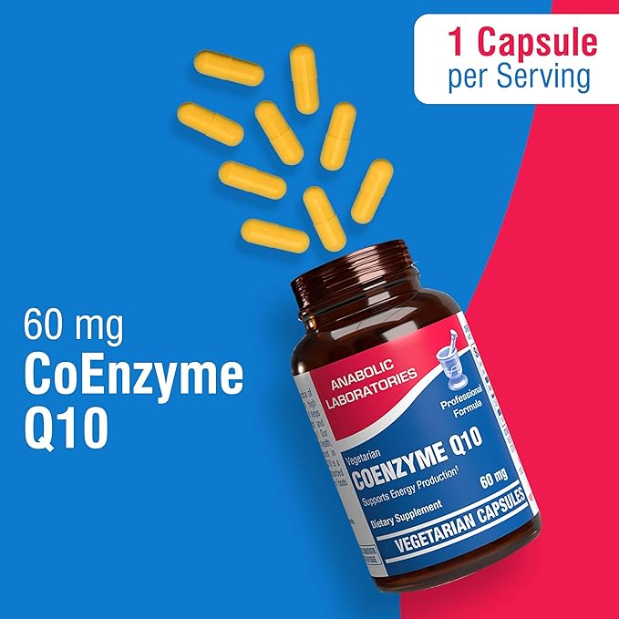 Anabolic Laboratories CoQ10 60mg Capsules 60 Coenzyme Q10 Supplements CoQ10 for