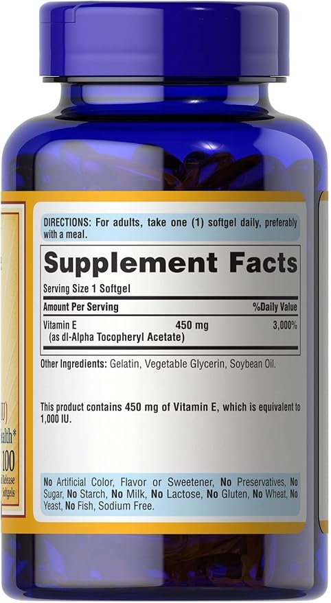 Puritan's Pride Vitamin E 450 Mg, 100 count