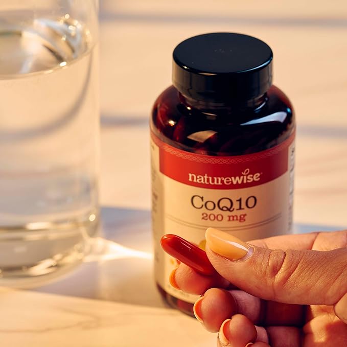 NatureWise CoQ10 200mg Softgels, High Potency CoQ10 200mg 200mg Ubiquinone Q10 Supplements 200 Softgels[200-Day Softgels[200-Day Supply]