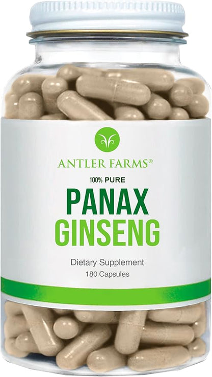 Antler Farms - 100% Pure Organic 180 Capsules, 500mg - 10% Min.