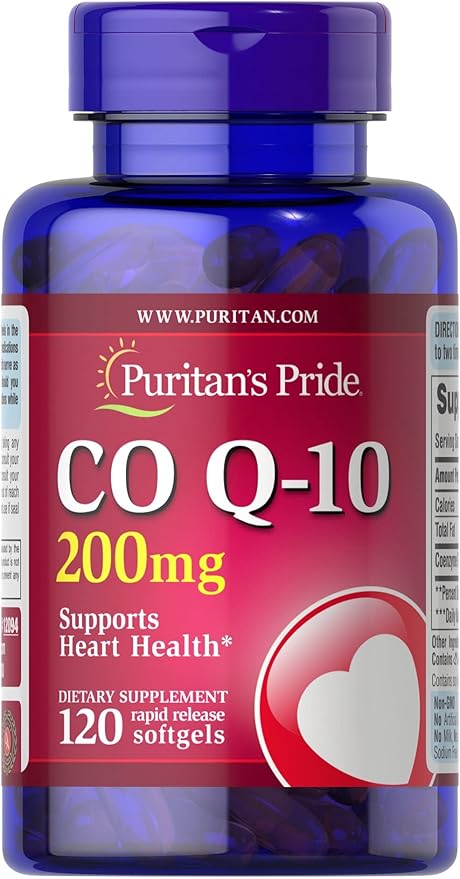 Puritan's Pride Q-Sorb CoQ10 200mg Supports Health,120 Softgels