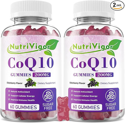 CoQ10 Gummies, Coenzyme Q10 Supplement 200mg, CoQ10 Supplement 120 Count