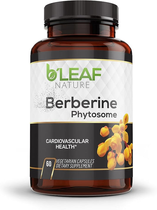 B’Leaf Nature's Berberine Phytosome Vegetarian Capsules 60 Capsules, 1100mg per
