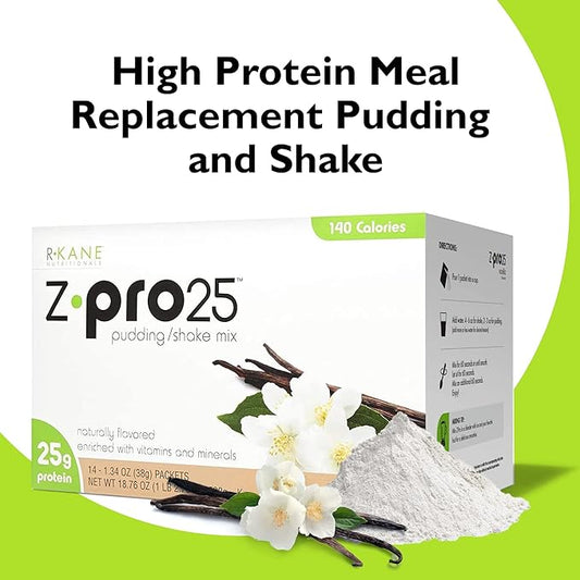 Z-Pro Vanilla Protein Drink Mix 25g Protein 14 Packets- ZPro25