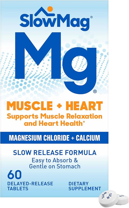 SlowMag Muscle + Heart Magnesium Chloride 60 Count