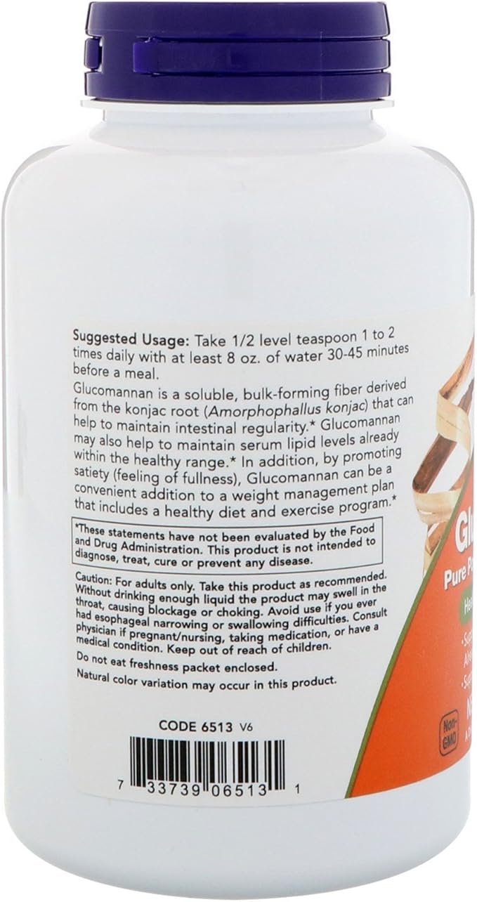 NOW Supplements, Glucomannan (Amorphophallus konjac) Pure 8 Ounce 1)