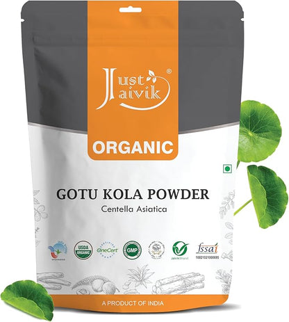 Just Jaivik 100% Organic Gotu Kola 1/2 Pound 227g -
