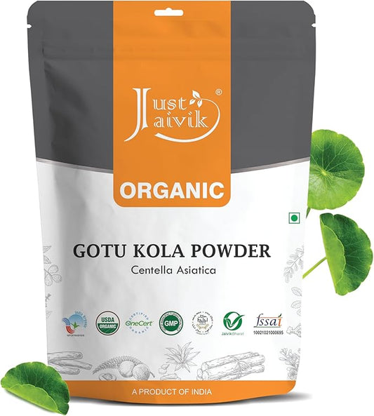 Just Jaivik 100% Organic Gotu Kola 1/2 Pound 227g -
