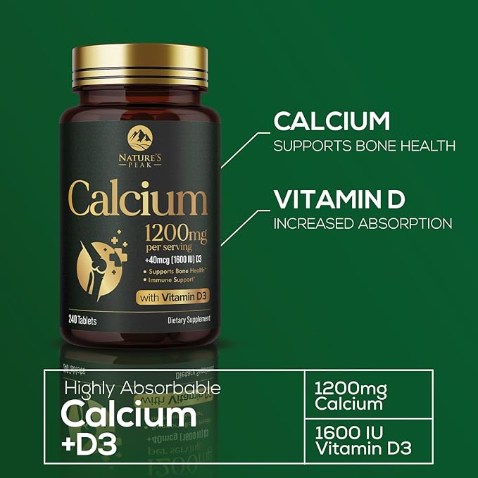 Calcium 1200 mg with Vitamin D3, 240 Tablets