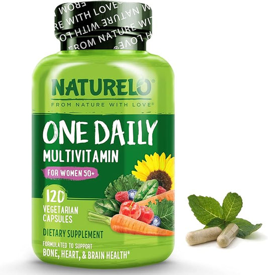 NATURELO One Daily Multivitamin for Women 50+ (Iron 50 - 120 Capsules 4 Month