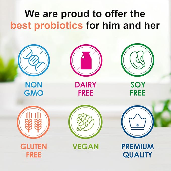Probiotics 120 Billion CFUs 18 Strains, 3 Prebiotics 60 Vegetarian