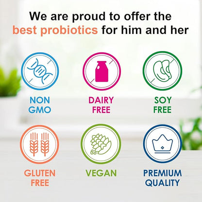 Probiotics 120 Billion CFUs 18 Strains, 3 Prebiotics 60 Vegetarian