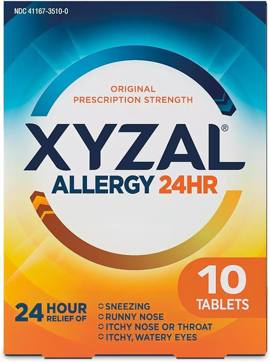 Xyzal Allergy Pills, 24-Hour Allergy Relief, 10-Count, Original