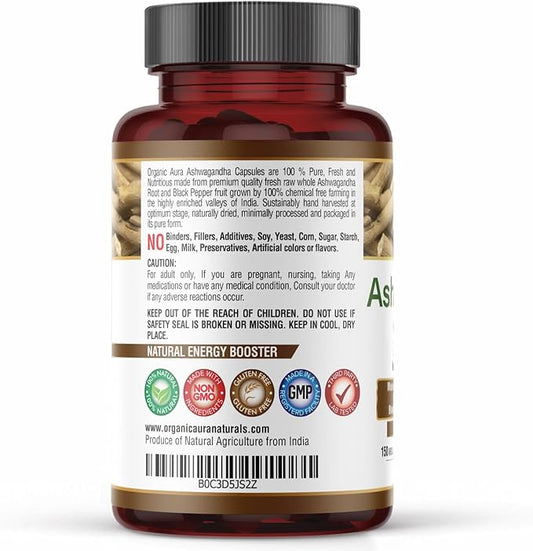 Ashwagandha with Pepper Capsules 1500mg -150
