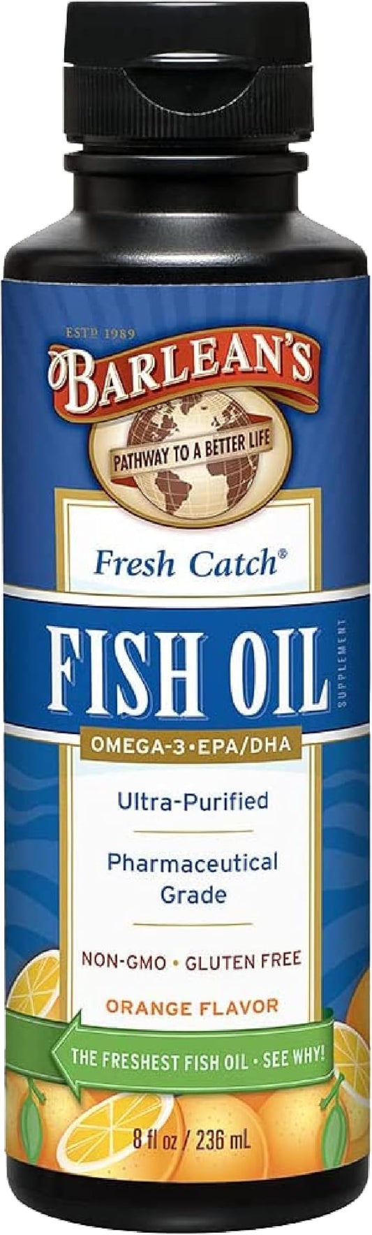 Barlean's Omega 3 Fish Oil Supplement, 8 oz