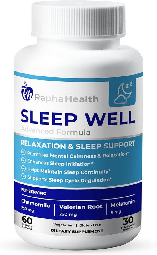 Sleep Well | Natural Sleep Aid 60 Capsules 30 Nights