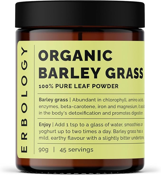 Erbology Organic Barley Grass Powder 3.2 oz 45 Servings