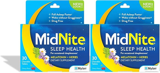 MidNite Natural Sleep Supplement, Chewable Tablets, 30 Count 2)