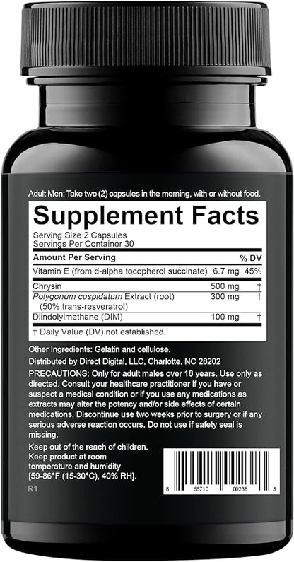 Nugenix Estro-Regulator - DIM Supplement, Estrogen Blocker for Men and Aromatase Inhibitor, Testosterone Booster - 60 Capsules