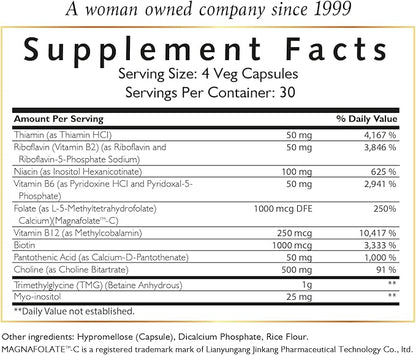 High Potency Methyl B Vitamins Active 5-MTHFR - 120 Capsules
