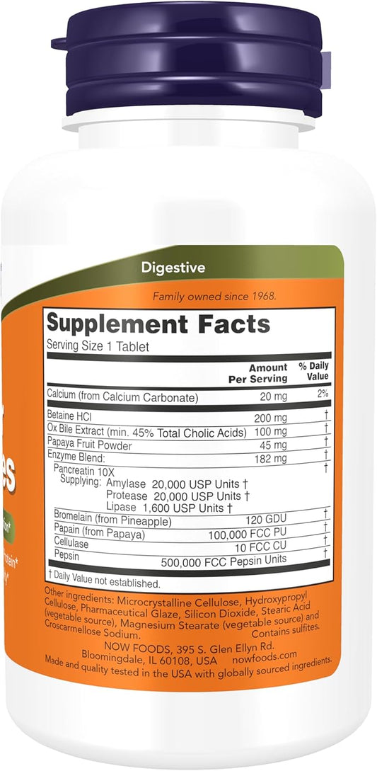 NOW Supplements, Super Enzymes, Formulated 90 Tablets