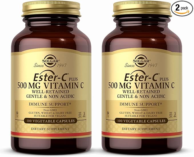 SOLGAR Ester-C Plus 500 mg Vitamin 100 Vegetable 2 - 200 Total