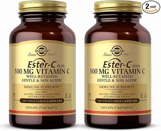 SOLGAR Ester-C Plus 500 mg Vitamin 100 Vegetable 2 - 200 Total