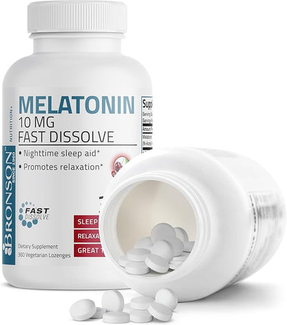Bronson Melatonin 10mg Fast Dissolve Cherry 360 Count