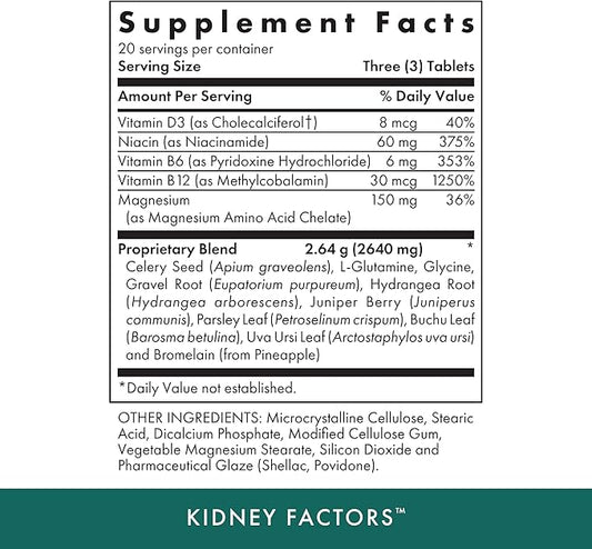 MICHAEL'S Health Naturopathic Programs Kidney Factors 60 Vegetarian 20 Servings